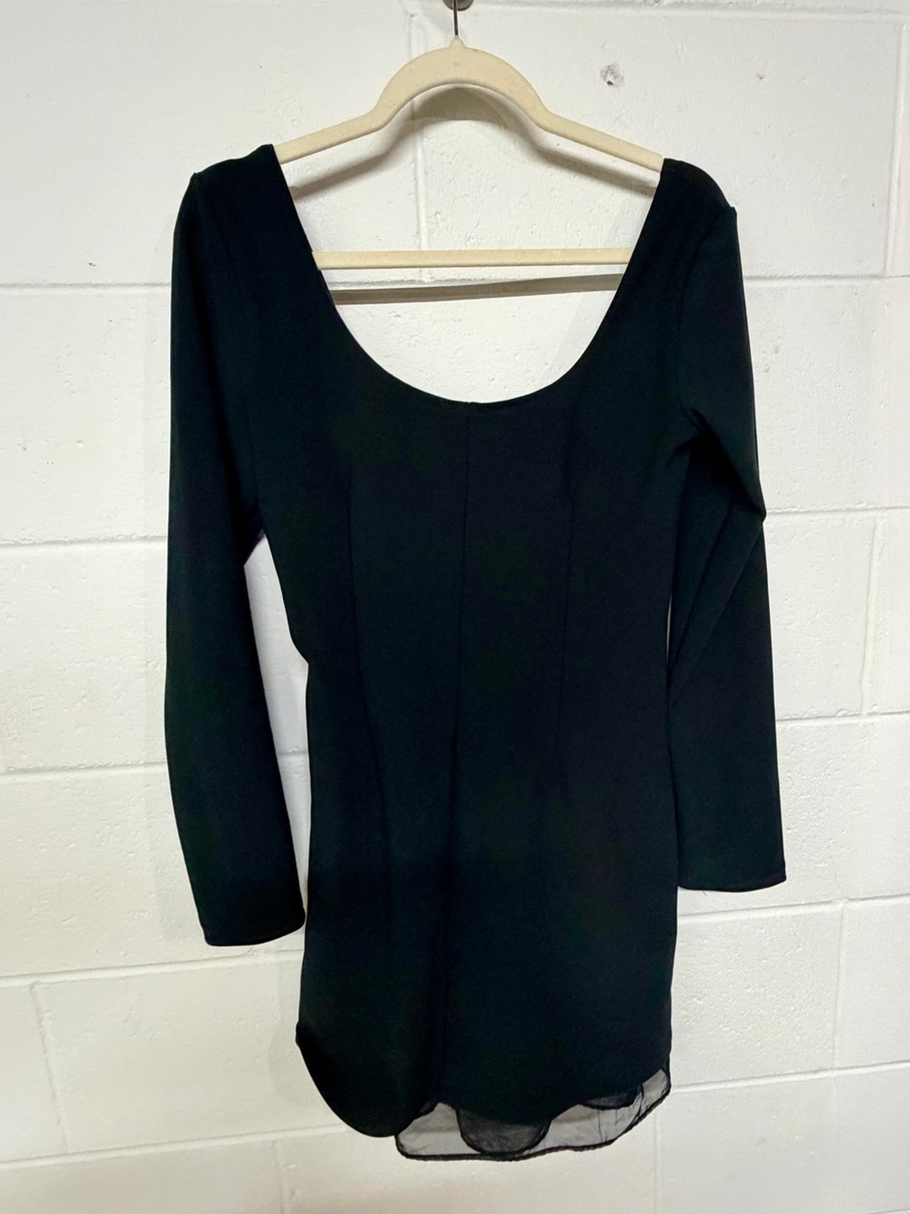 Abercrombie & Fitch Black Long Sleeve Scoop Neck mini Dress